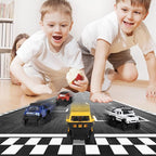 KIDAMI Diecast Toy Trucks 4 Pack Die Cast Metal Toy Cars Pull Back Cars Openable Doors Off-Road Vehicles Birthday Gift for Boys and Toddlers (Original)