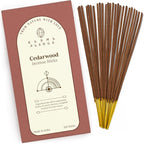 Cedarwood Incense Sticks, Organic Hand Dipped 100 Sticks with Natural Herbs & Aromatic Ingredients, Burn Time 45 to 60 Minutes, Incense for Positivity, Yoga, Meditation, Relaxation, Spiritual Gift