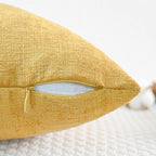 CaliTime Throw Pillow Covers Decorative 22 X 22 Inches Pack of 2 Cozy Chenille Cushion Cases for Couch Sofa Bed Living Room Home Gold