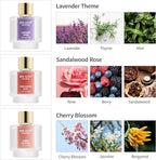 Airkeep Reed Diffuser Set of 3, Lavender Thyme Sandalwood Rose Cherry Blossom Oil Reed Diffusers for Bedroom Living Room Office Aromatherapy Oil Reed Diffuser for Gift 50ml x 3