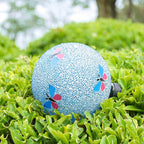 VCUTEKA Gazing Ball, 8" Glass Gazing Balls Sphere for Garden Lawn Outdoor Ornament Yard Decorative, Butterfly