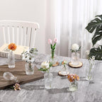 Bud Vases in Bulk 32, Clear Glass Bud Vases for Centerpieces, Small Vases for Flowers, Mini Vintage Flower Vase for Centerpieces, Wedding Table Decor, Home Decor