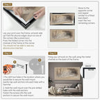 SIGNWIN 36"x72" Extra Large Framed Wall Art Misty Forest in Sepia Tones, Watercolor Woodland Landscape for Home Living Room Bedroom Decor (Frame Assembly Required)