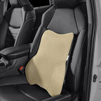 Soft Lumbar Pillow for Car Seat and Office Chair Back Support Pillow, Back Cushion for Pain Relief Improve Posture (Mesh-Beige)