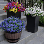 20 Bundles Artificial Flowers for Outdoor Fake Plants for Spring Decoration,Faux Eucalyptus Flowers for Planter UV Resistant Lifelike for Home Porch Garden（4 Color）