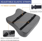 HOMBYS Ergonomic Lumbar Support Pillow for Recliner Chair, Memory Foam Back Support Cushion for Elderly,Back Support Pillow with Dual Extension Straps,Extra Large Lumbar Support Pillow