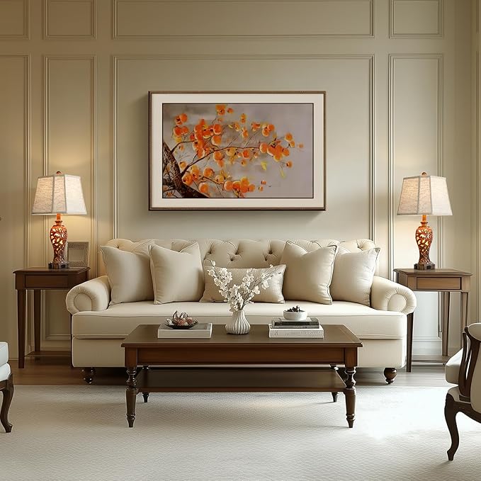 Set of 2 Rustic Table Lamps for Living Room Bedroom, 2 USB Ports 25'' Vintage Farmhouse Desk Lamp with Nightlight, Brown Hollow Out Resin Lamp for End Table (Bulbs Included)