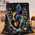 Music Blanket for Girls Women Music Notes Lovers Gifts for Boys Men Lightweight Fuzzy Throw Blanket Cozy Plush Flannel Fleece Blankets for Bed Decor 40"x50"