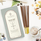 Ocean Salt Incense Sticks, Organic Hand Dipped 100 Sticks with Natural Herbs & Aromatic Ingredients, Burn Time 45 to 60 Minutes, Incense for Positivity, Yoga, Meditation, Relaxation, Spiritual Gift