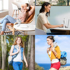 COMLIFE Portable Handheld Misting Fan, 3000mAh Rechargeable Battery Operated, 180° Foldable, Mini Personal Fan with Water Sprayer for Travel, Makeup, Home, Office, Camping, Outdoors