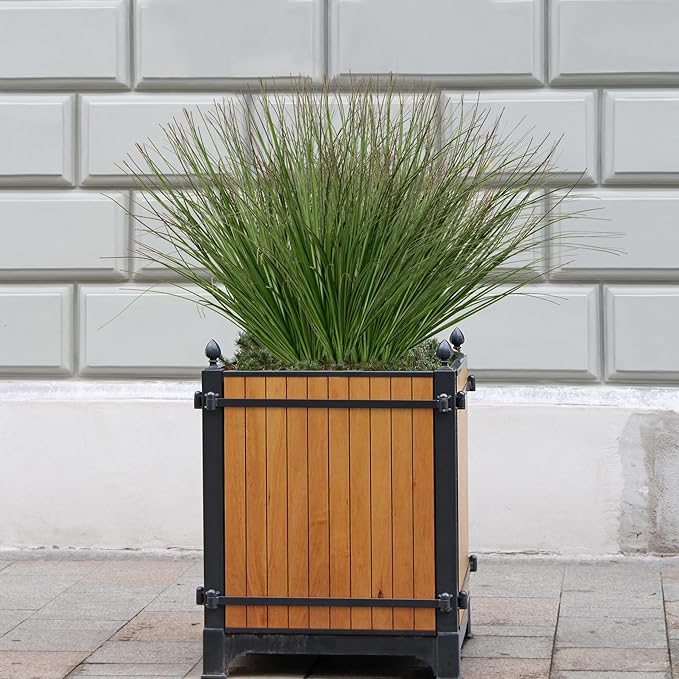 Artificial Grass,Fake Grass Artificial Shrubs Wheat Grass Greenery,Fake Grass Decor Artificial Plants Ornamental Grass Outdoor Fake Grass Green Leaves for Decoration(12PCS)