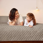 Exclusivo Mezcla Reversible Full Queen Quilt Bedding Set with Pillow Shams, Lightweight Quilts Queen Size, Soft Bedspreads Bed Coverlets for All Seasons - (Taupe, 90"x96")