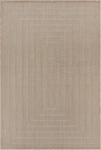 Adiva Rugs Outdoor Indoor Area Rug, Weather Resistant, Easy to Clean, Stain Resistant Floor Mat for Dining Room, Backyard, Deck, Patio (Natural Beige, 2' x 3')
