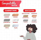 XFasten Double Sided Carpet Tape for Area Rugs, 2 Inch x 10 Yards w/Mini Cutter – Heavy Duty Anti Slip Rug Grip Tape, Works as Rug Gripper, Wood Safe, Easy Removal for Hardwood and Laminate Floors