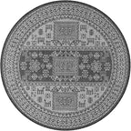 Keen Home Design Terrace Outdoor Round Rug - 8ft Round Washable Indoor/Outdoor Rug for Patio, Kitchen, Balcony, Beach, Garden, Deck and Porch, Size: 7'7" Round