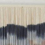 Flber Large Macrame Wall Hanging 57" W x 31" L Handmade Dip Dye Tapestry Bohemian Fiber Art Wall Hanging Mountain Inspired Wall Tapestry Neutral Rustic Wall Decor for Bedroom Living Room