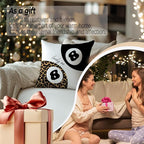 Trendy Leopard Lucky Girl 8 Ball Black Star Throw Pillow Covers 18x18, Cheetah Print Room Decor, Trendy Funky Y2K Leopard Print Decorative Pillow Covers for Girls Room Dorm Apartment, Set of 2