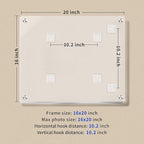 16x20 Acrylic Floating Art Frame for Wall Mount, Clear Magnetic Picture Frame for Artwork Display,Certificates Documents Frames for Family,Office,Wedding