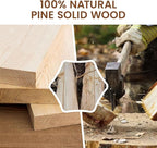 Heimlove White Floating Shelves for Wall,2 Packs 16 inches Natural Pine Solid Wood Bathroom Shelf Over Toilet Decor and Storage 8 inches Deep for Kitchen Bedroom Office & Living Room Wall Decor