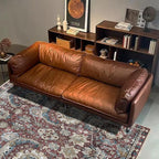 RUGSURE Washable Area Rugs - Perfect for Living Room, Bedroom, Kids Room, Nursery - Stain & Water Resistant Non-Slip, Pet & Child Friendly, Vintage Tribal Area Rugs (Rust and Bule, 9' x 12')