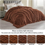 GONAAP Fuzzy Faux Fur Throw Blanket Twin Size Coffee Super Soft Cozy Plush Fuzzy Shaggy Blanket for Couch Sofa Bed (Coffee, Twin(60"x80"))