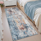 2x6 ft Runner Rugs for Hallway Non Slip Washable Hallway Runner Kitchen Bedroom Entryway Laundry Room Rug Long Easy Maintain Durable Low Pile Modern Abstract Colorful