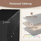 Fluted Sideboard Buffet Cabinet with Storage Drawers, 55" Large Accent Storage Cabinet with Doors and Adjustable Shelf, Modern Farmhouse Credenza for Entryway, Kitchen, Living Room - Black