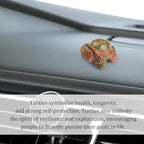 QINJIEJIE Travel Turtle Figurines for Travelers Best Travel Gifts for Women Men Unakite Crystal Healing Crystals Sea Turtle Lovers Office Desk Decor Good Luck Gifts for Traveling Abroad