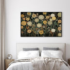 SIGNWIN 30"x60" Extra Large Framed Wall Art Whimsical Dandelion Field in Yellow and Green, Playful Botanical Print for Home Living Room Bedroom Decor (Frame Assembly Required)