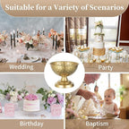 Sziqiqi Urn Vase Gold Centrepiece: 5.5in Small Vases for Wedding Table Decorations - Metal Flower Arrangement Pots Set of 10 - Vintage Honeycomb Vase for Party Reception Dinner Table