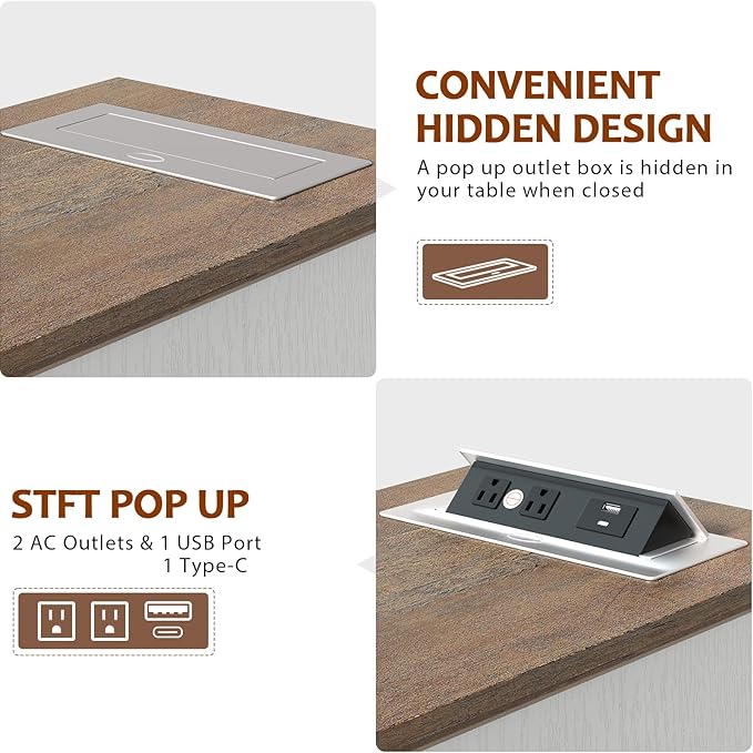 HIFYOBRO Narrow End Table Set of 2, 3 Drawers and Charging Station, Type-C & USB Port & Power outlets, Wooden End Table, Side Table with Storage for Living Room, Bedroom Nightstands