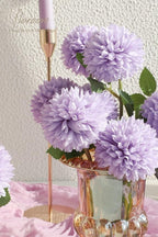 Floroom 12pcs Lilac Faux Silk Mums Artificial Flowers Bulk Fake Chrysanthemums with Stems for DIY Wedding Table Centerpieces Floral Arrangements Vase Fillers Home Decorations
