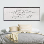 LuZhiQiang If I Lay Here Would You Lie With Me Sign Wall Decor 40"×15" Wood Framed Master Bedroom Above Over Bed Inspirational Wall Art (Black)
