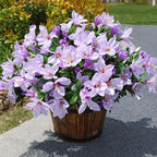 Artificial Flowers for Outdoors, 3 Bundles Fake Silk Azalea Bouquet Faux Flower Plants Outside Decoration UV Resistant Realistic Fake Flowers for Planter Front Door Patio Garden Walkways Home, Purple