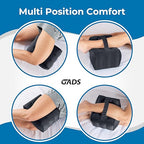 Inflatable Knee Pillow for Side Sleepers - Travel Knee Pillow - Leg Pillow for Side Sleeping - Hip, Back and Sciatica Pain Relief Pillow - Lightweight & Portable for Travel - Black