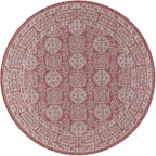 Keen Home Design Terrace Outdoor Round Rug - 5ft Round Washable Indoor/Outdoor Rug for Patio, Kitchen, Balcony, Beach, Garden, Deck and Porch, Size: 5'3" Round