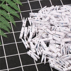 DECORA 3.5cm Sturdy White Wooden Mini Clothespin Photo Clips Pack of 200