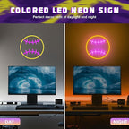 Softball Neon Sign - Dimmable Sport Wall Decor With USB Power, Softball Gifts for Girls 8-12, LED Neon Lights for Girls Cave College Dorm Softball Fan Accessories Stuff