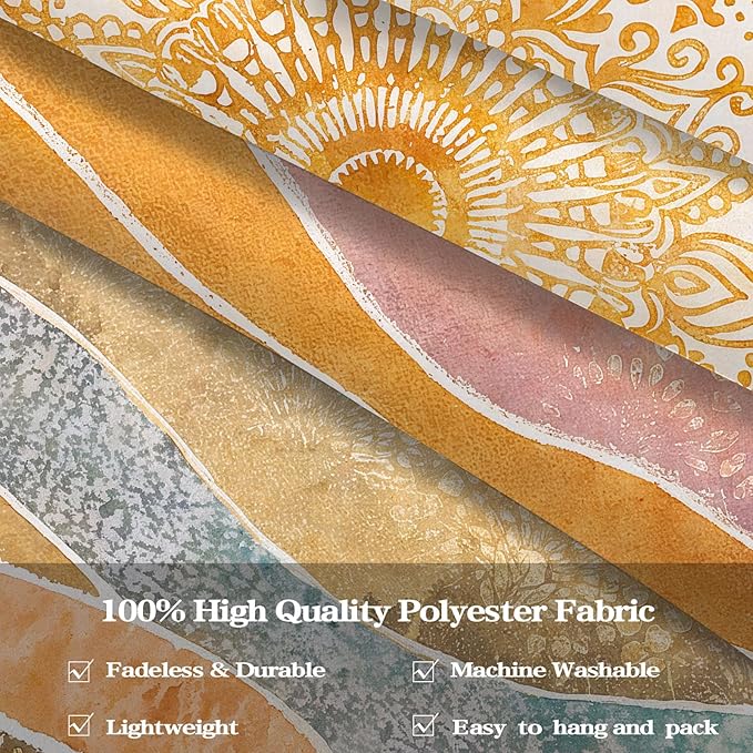 Lunerfex Bohemian Mandala Sunrise Wall Tapestry, Abstract Mountain Scenery Tapestries for Home Decor, Boho Tapestry 80x60 Inch