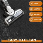 Mibao Dirt Trapper Door Mat for Indoor Outdoor, Waterproof All-Season, All-Weather Doormat, Heavy Duty Non-Slip Entrance Rug, Low Profile Absorbent Entrance Mat Carpet, 48" x 24", Black