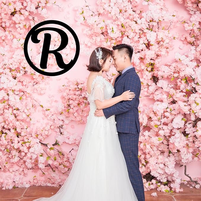 Initial Decor for Wall ACM Metal Initial Sign for Home Outdoor Decoration Wall Decor Monogram Door Wreath, Round Letter Monogram Door Hanger, Dorm (Magnoli Font, 18")