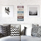 Hanging Wall Decor Sign - Welcome Vertical Wall Art Decorations, Rustic Home Accessories for Living Room, Bedroom, Family, Dining, and Kitchen, Outdoor Signs for House, Live, Laugh, Love Plaques