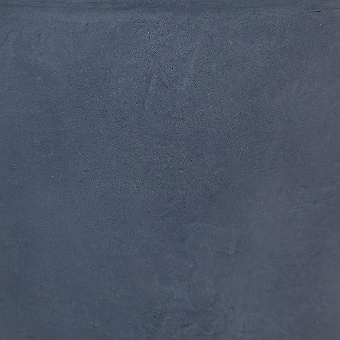 Sunnydaze 20-Inch Anjelica Large Plastic Pot for Plants - Outdoor Polyresin Round Planter with Drillable Drainage Holes - Slate - 2pk