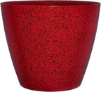 Classic Home and Garden Vogue Planter Pots w/Pottery Quality Finish - Modern Indoor & Outdoor Flower Pots - UV-Resistant Porch Planters - Decorative Pot for Flowers & Herbs (8” Lava Red)