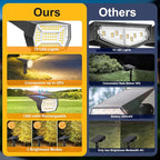 Fabrito 72 LEDs Solar Spot Lights Outdoor Waterproof, 3 Modes Landscape Spotlights, Dusk to Dawn Solar Powered Flood Wall Lights for Outside, Solar Garden Lights for Yard Porch 10 Pack (Warm White)