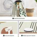 Indoor Outdoor Area Rug, Mid Century Sun Outdoor Patio Rug,Washable Abstract Art Leaves Eucalyptus Runway Rugs Non-Slip Carpet for Camping, Bedroom, Deck(8x10)