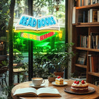 SELICOR Read Books & Be Kind Neon Signs for Wall Decor-Teacher Appreciation Gift,Adjustable LED Book Neon Light Up Sign for Reading Room Study Room Classroom Bookstore Library Museum Cafe Bedroom