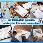 100 Pack 9x11.5inch 10mil Letter Size Laminating Sheets Thermal Laminating Pouches Paper Laminator Sheets File Card Laminator Pouches 8.5x11inch for Permits Cards File Photos (100, 9"x11.5"-10mil)