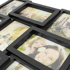 Jerry & Maggie 4X6 Collage Picture Frames for Wall Decor, 21 Opening Collage Wall Hanging for 6x4 Photo, Multi Picture Frame Set with One-piece Design Black