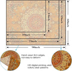 Lunerfex Floral Mandala Tapestry Boho Tapestry for Bedroom Brown Tapestries Wall Hanging Living Room Wall Art and Home Decor 70x90